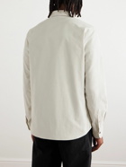 Moncler - Logo-Embroidered Cotton-Corduroy Shirt Jacket - Neutrals