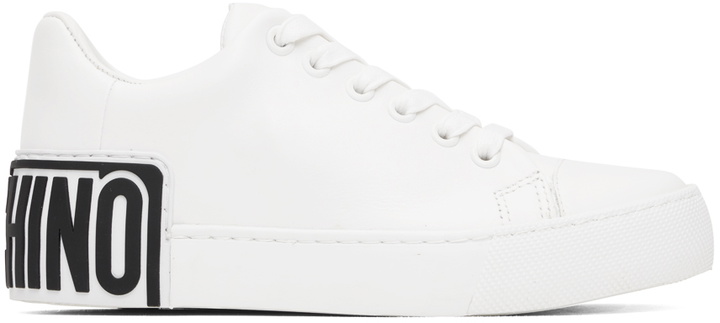 Photo: Moschino White Maxi Logo Sneakers