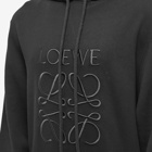 Loewe Men's Anagram Hoody in Black/Black