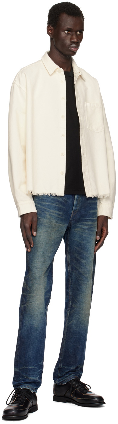 John Elliott Off-White Solid Hemi Oversized Shirt