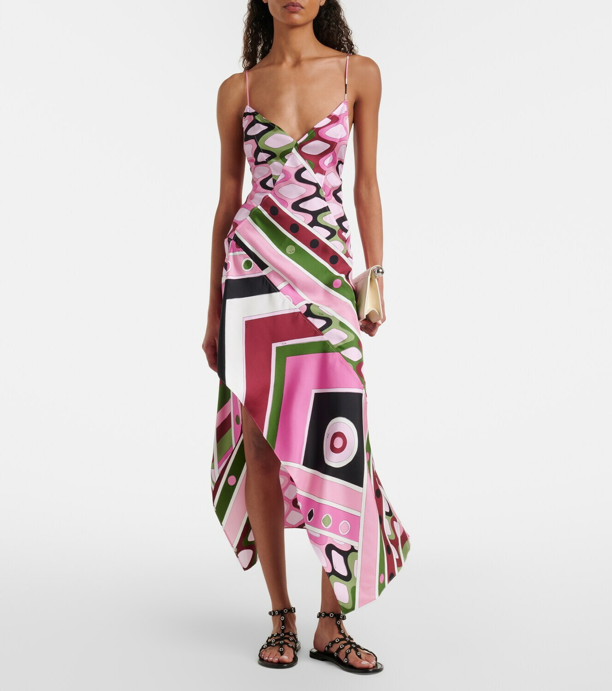 Pucci Printed silk satin maxi dress
