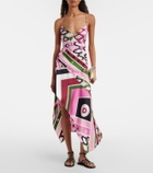 Pucci Printed silk satin maxi dress