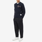 Thom Browne Men's Lobster Applique Crew Sweat in Navy