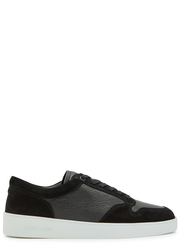 Photo: Jude Llow Telier Panelled Grained Leather Sneakers Black