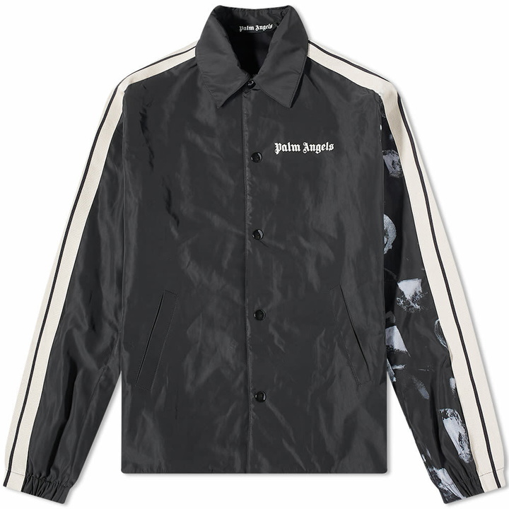 Photo: Palm Angels Sleeve Print Track Coaches Jacket