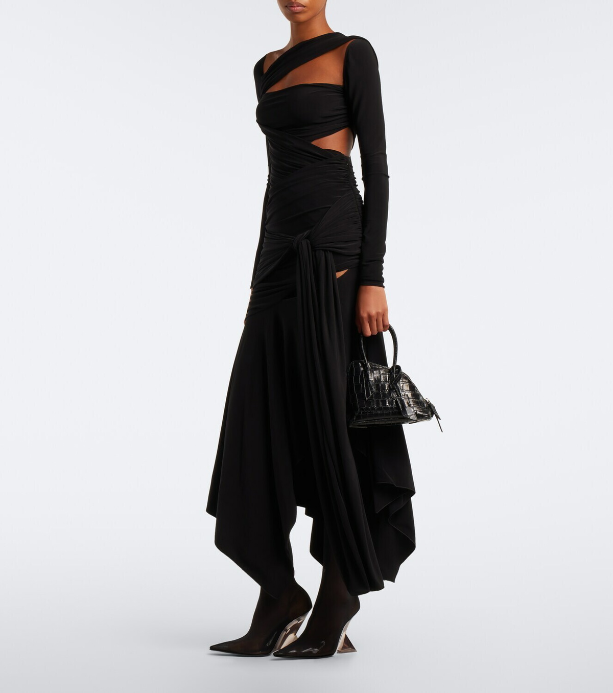 The Attico Sant Ambroeus Mini leather top-handle bag