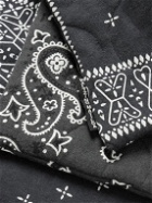 KAPITAL - Tie-Detailed Quilted Bandana-Print Cotton-Jersey Hoodie