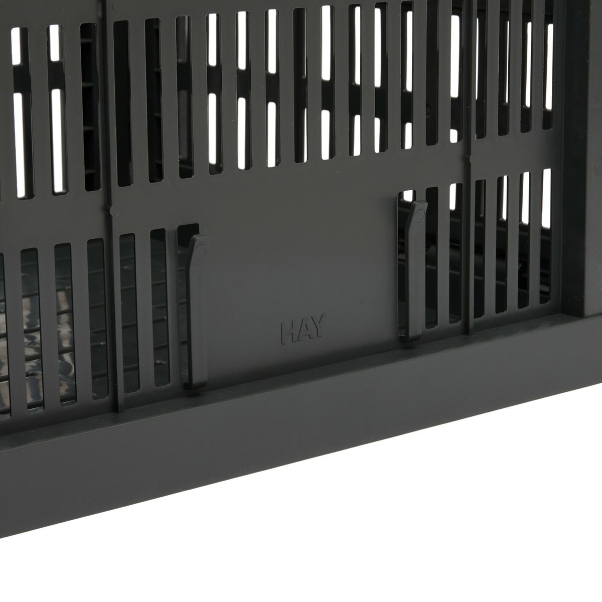 HAY Cube Recycled Colour Crate in Charcoal 
