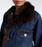 Sacai Asymmetric denim jacket
