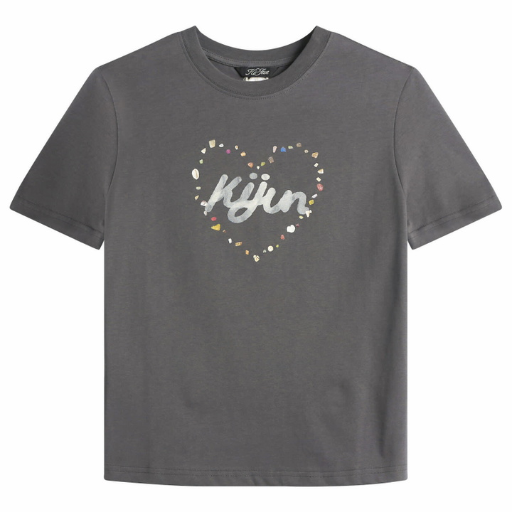 Photo: Kijun Women's Pebble Heart T-Shirt in Charcoal