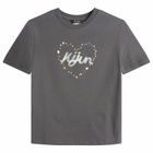 Kijun Women's Pebble Heart T-Shirt in Charcoal