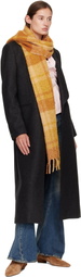 Ruslan Baginskiy Yellow Check Print Scarf