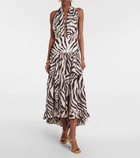 Alexandra Miro Marie Rose zebra-print cotton maxi dress