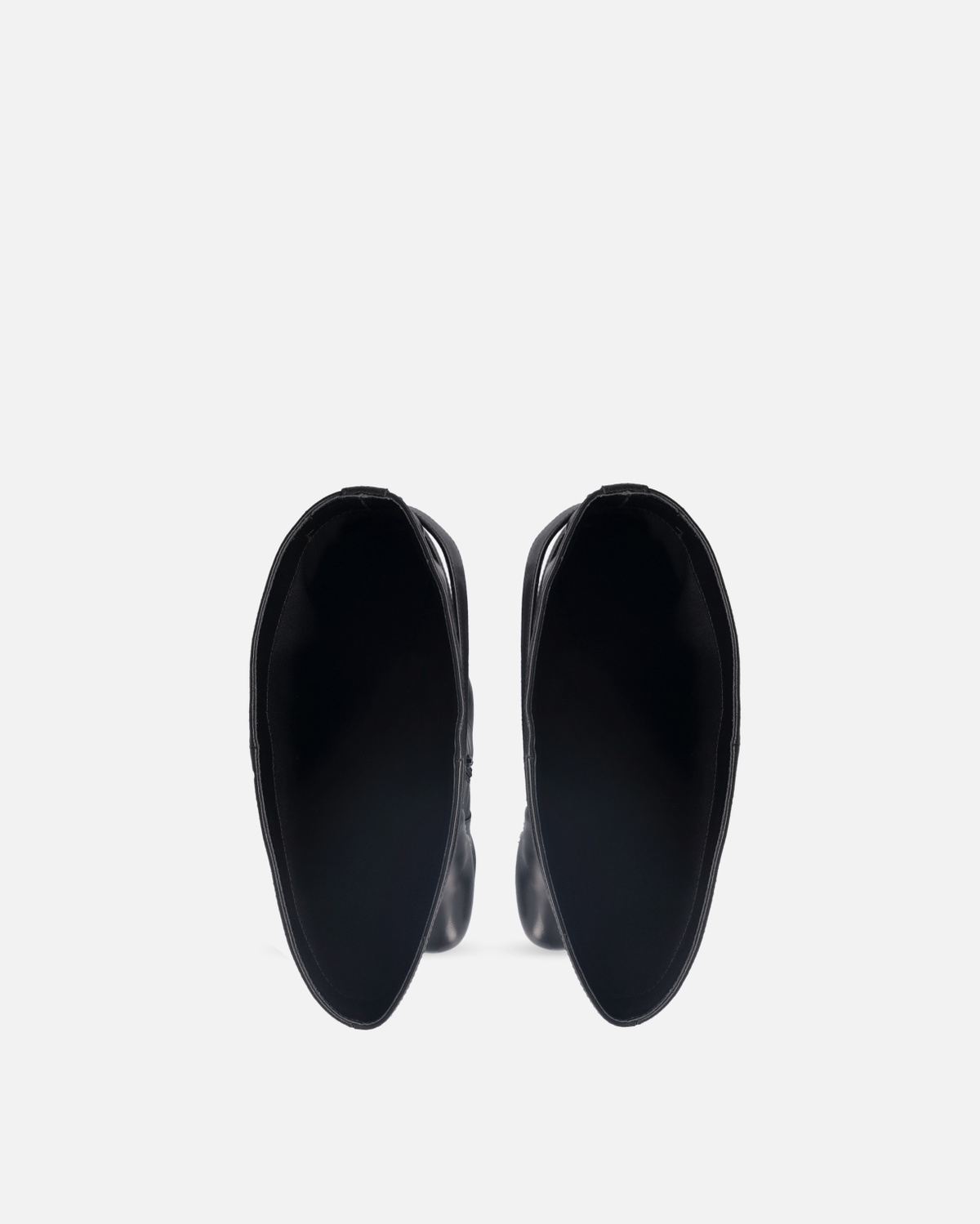 Pinko Knee High Nappa Leather Boots With Heel And Strap Limo Black