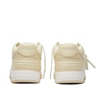 Off-White Women's Out Of Office Calf Leather Sneakers in Beige