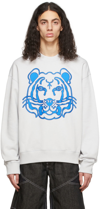 Photo: Kenzo Grey & Blue The Year Of The Tiger Sweatshirt
