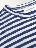 Officine Générale - Striped Linen T-Shirt - Blue