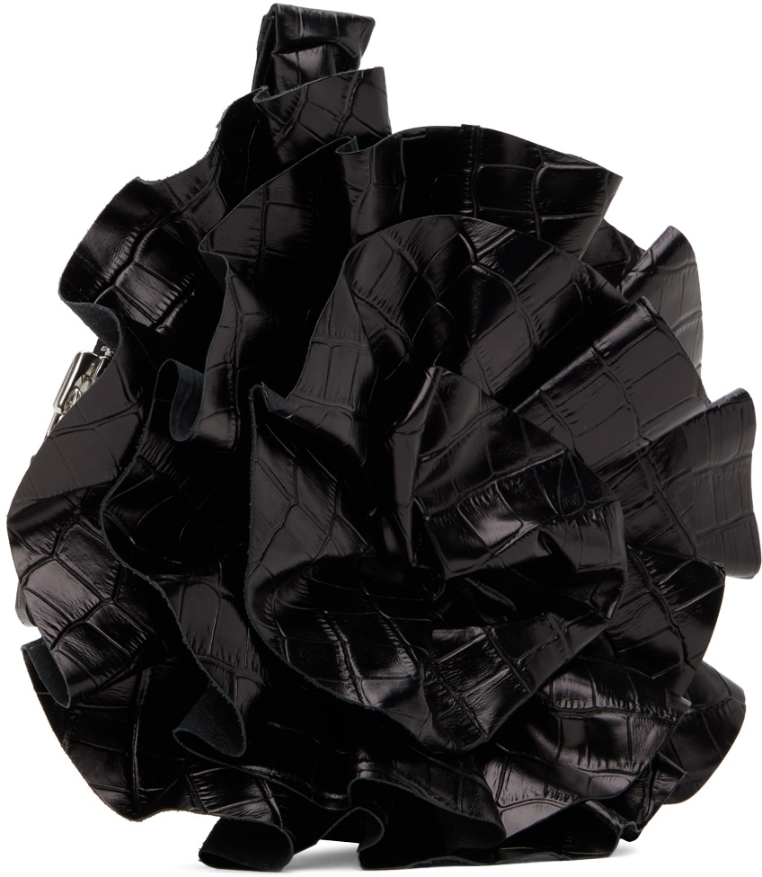 VAQUERA Black Corsage Clutch