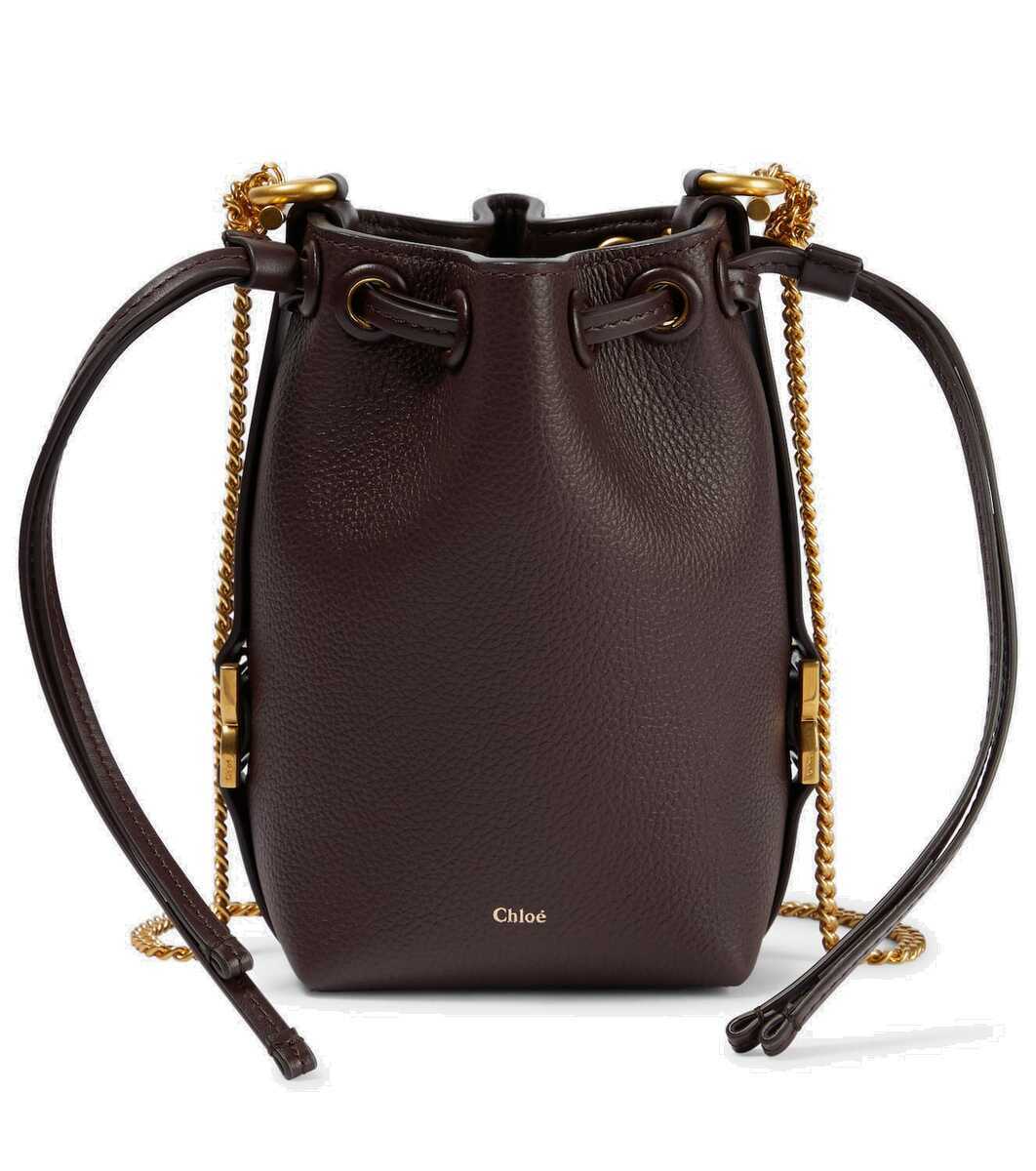 【関税込】国内即発 Chloe MARCIE MICRO LEATHER BUCKET BAG Chloé - Marcie Black Leather Micro Bucket Bag | Mitchell Stores