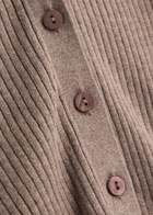 Paige Lianne Ribbed Cotton-blend Cardigan Light Brown