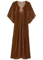 BY Malene Birger Rosae Velvet Maxi Dress Brown