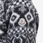 Moncler Men's Fairisle Crew Knit in Black/White