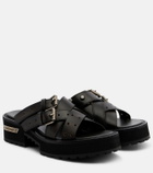 Balenciaga Venom leather platform mules