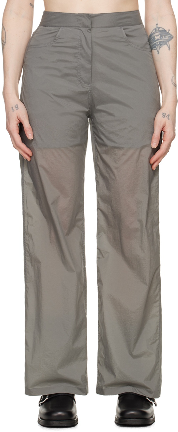 Photo: AMOMENTO Gray Layered Reversible Trousers
