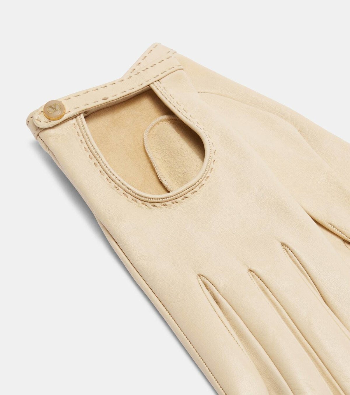 Valentino Garavani VLogo cutout leather gloves