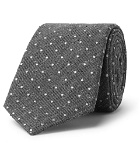 Canali - 8cm Polka-Dot Silk and Virgin Wool-Blend Tie - Gray