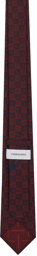 Ferragamo Burgundy Gancini Silk Jacquard Tie