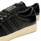 Adidas Superstar Vintage Sneaker in Core Black/Core Black/Warm Vanilla