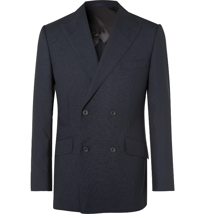 Photo: Kingsman - Arthur Harrison Double-Breasted Wool Suit Jacket - Blue