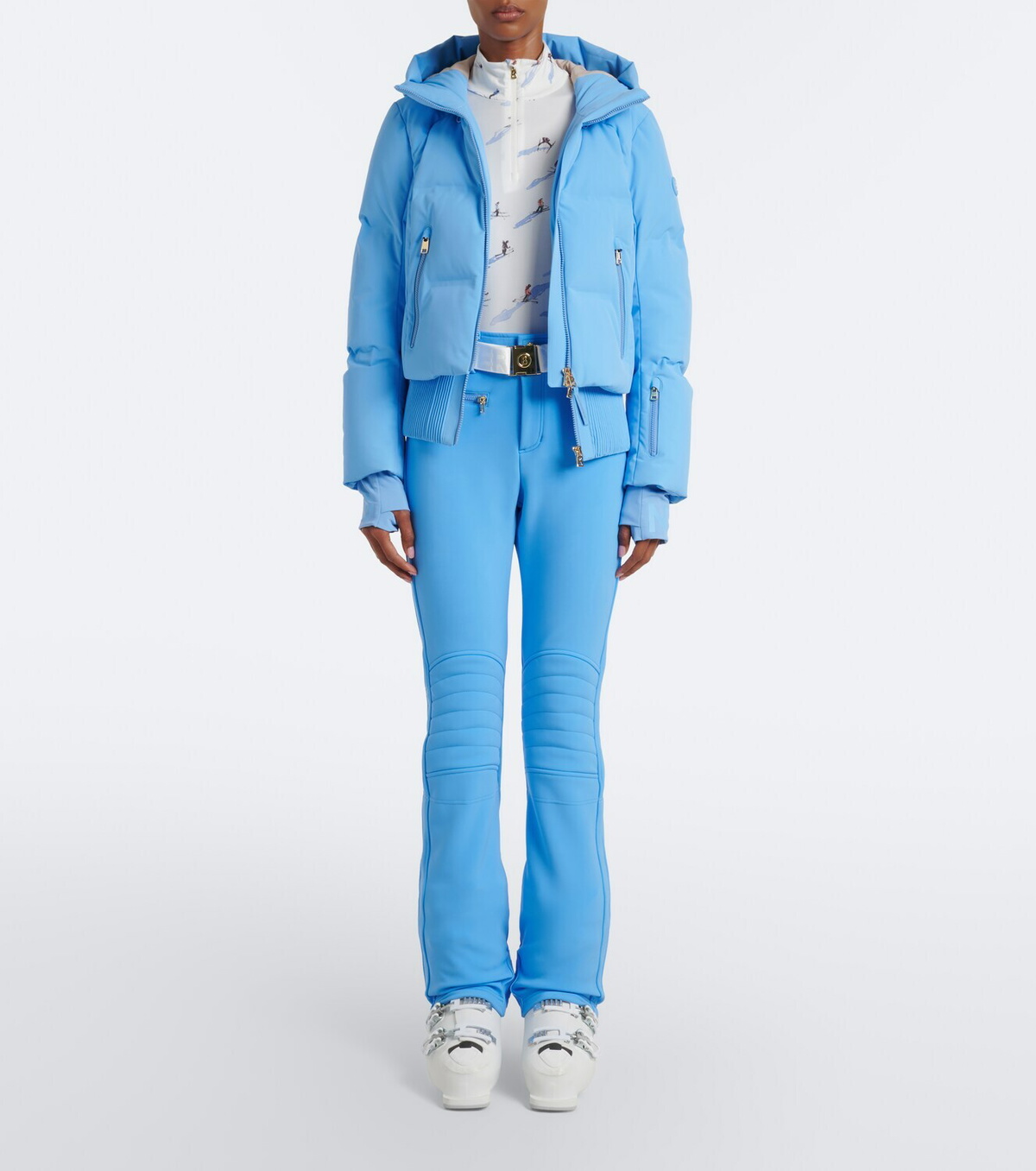 Bogner Beline printed zip-up ski top