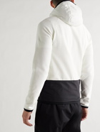 Moncler Grenoble - Logo-Print Panelled Fleece and Shell Hooded Down Jacket - White