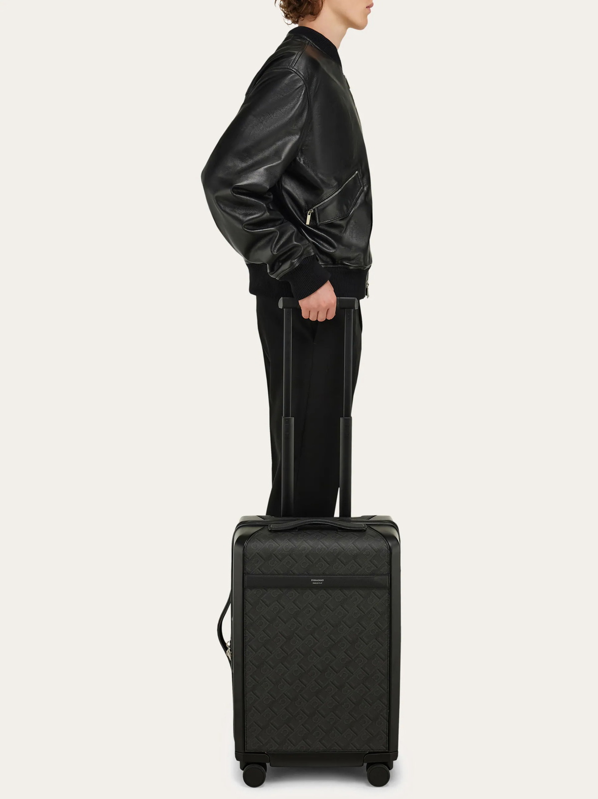 Ferragamo Mens Ferragamo Monogram hand luggage in Black