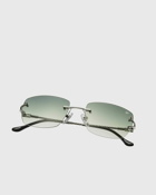 Vintage Frames Bal Harbour Drill Mount 24kt White Gold Green/Silver - Mens - Eyewear