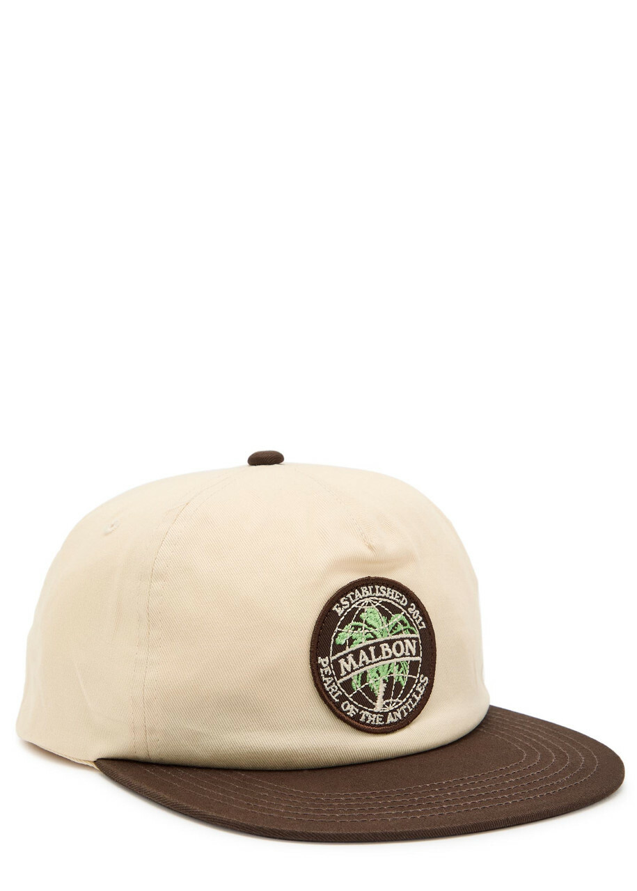 Malbon Palmera Logo-appliquéd Cotton cap - Cream - One Size