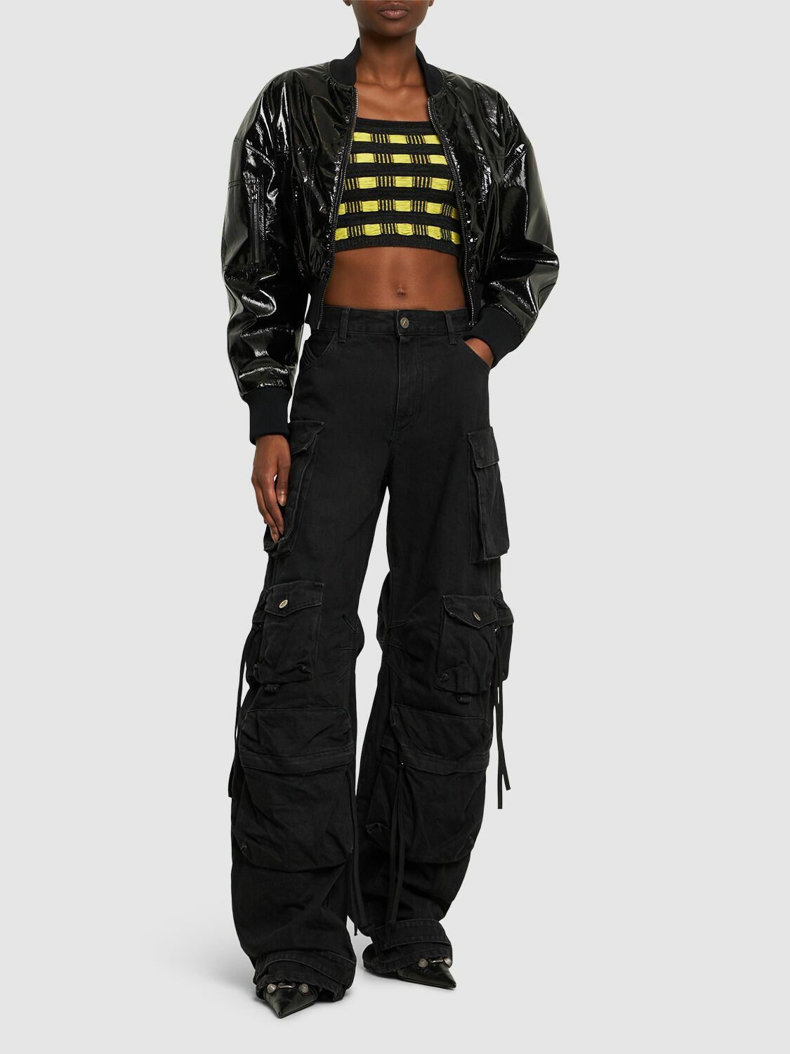 FERRARI - Grosgrain Leather Bomber Jacket