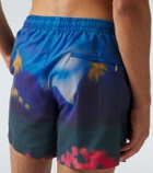 Commas Printed swim trunks