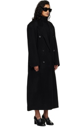 The Frankie Shop Black Gaia Double Breasted Coat