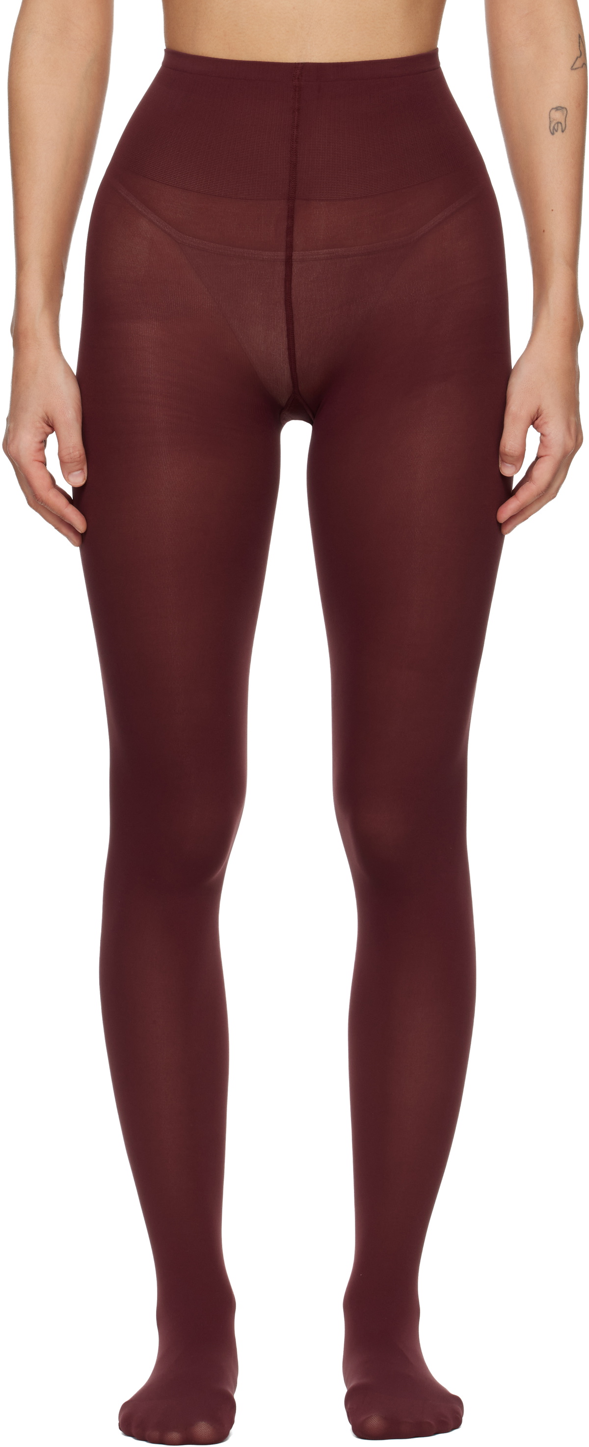 Swedish Stockings Burgundy Olivia Premium Tights
