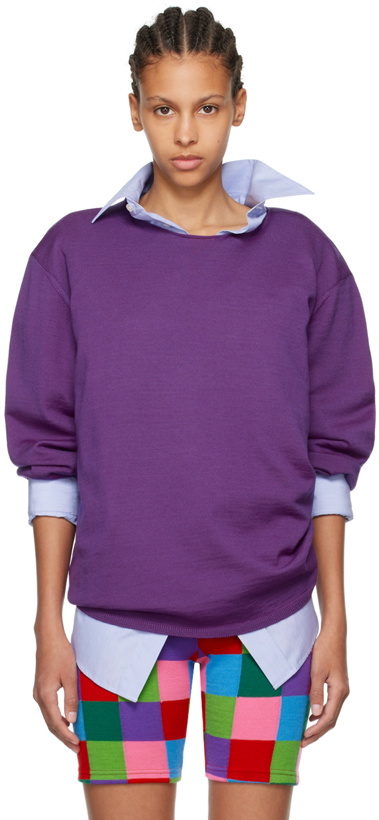 Photo: Comme des Garçons Purple Dropped Shoulder Sweater