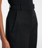 McQueen High-rise wool flared pants