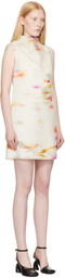 Ferragamo Off-White Blossom Flower Reversible Minidress