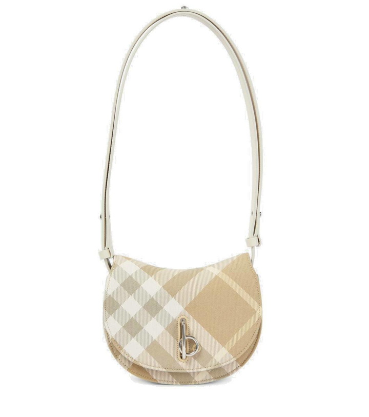 Photo: Burberry Rocking Horse leather-trimmed crossbody bag