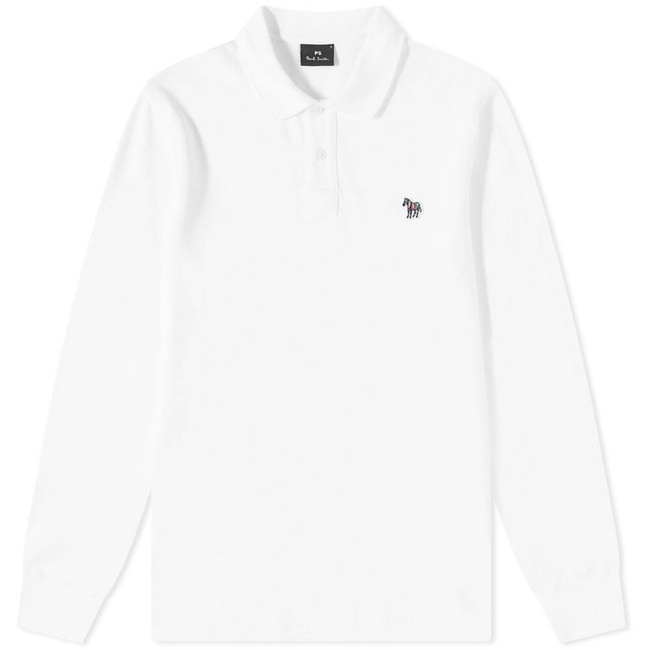 Photo: Paul Smith Men's Long Sleeve Zebra Polo Shirt in White