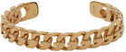Givenchy Gold G Chain Open Bangle Bracelet