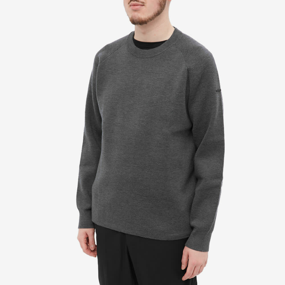 Norse Projects Men's Tech Merino Milano Crew Knit in Charcoal Melange