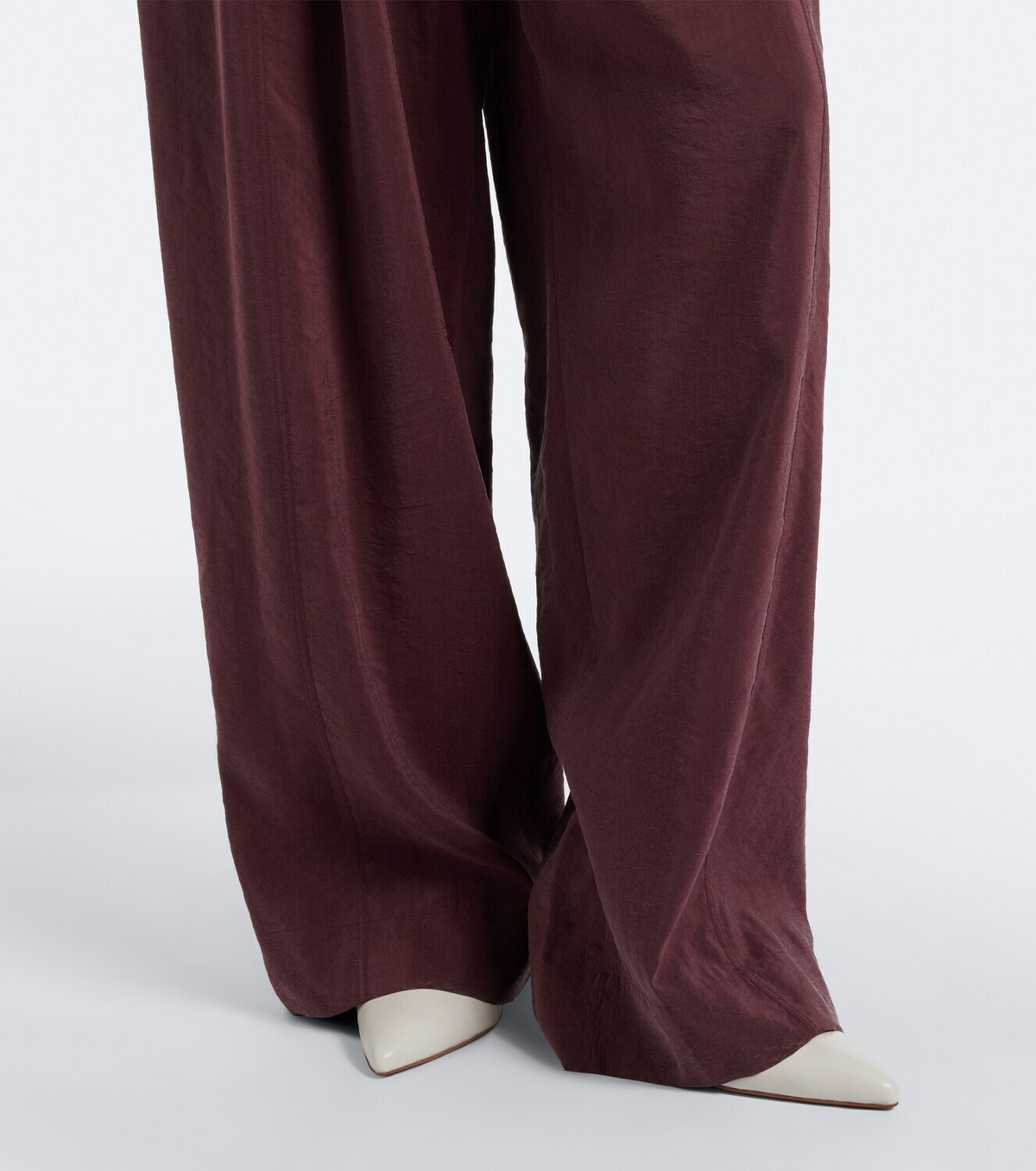Chloé Silk-blend poplin wide-leg pants
